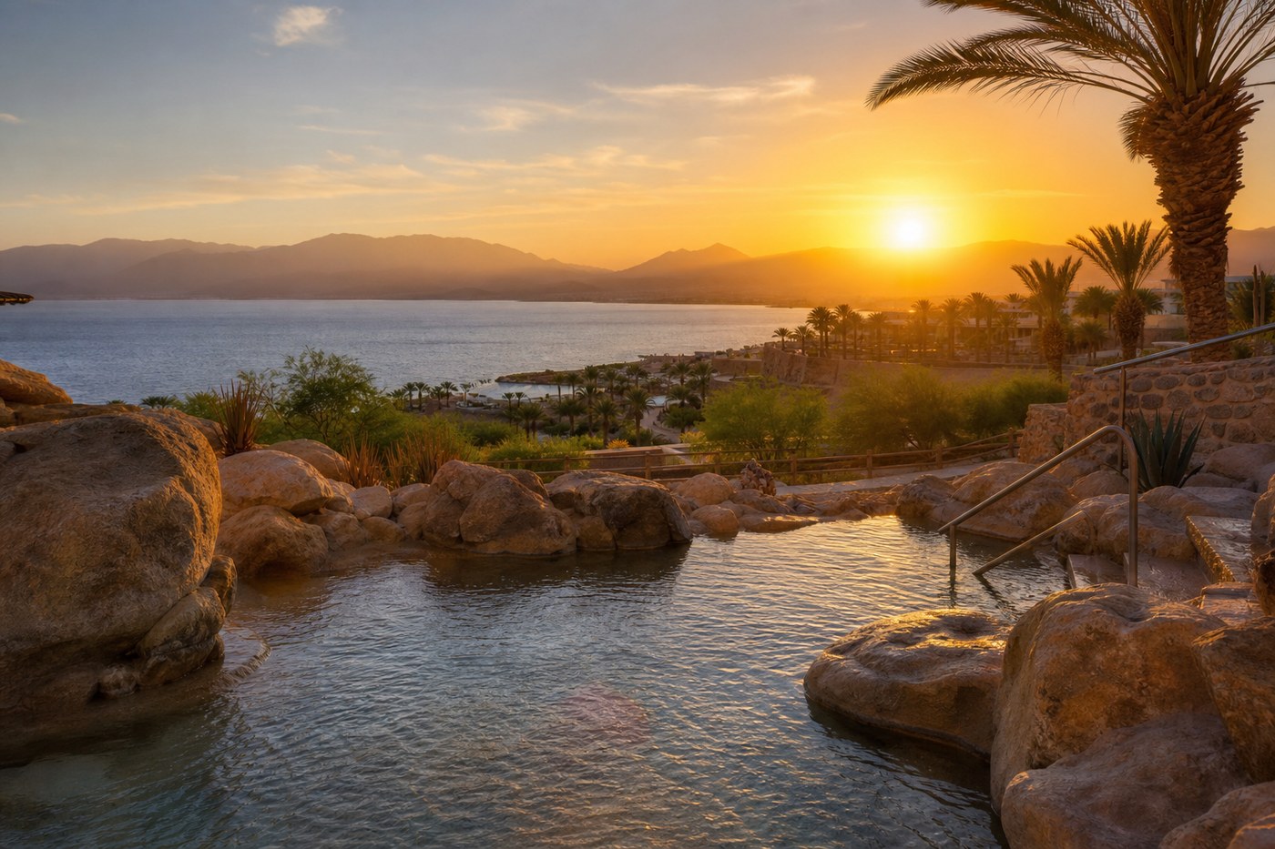 Full-day Desert Bloom Spa ritual — outdoor thermal pool