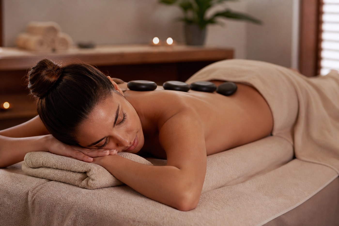 Desert botanical hot stone massage